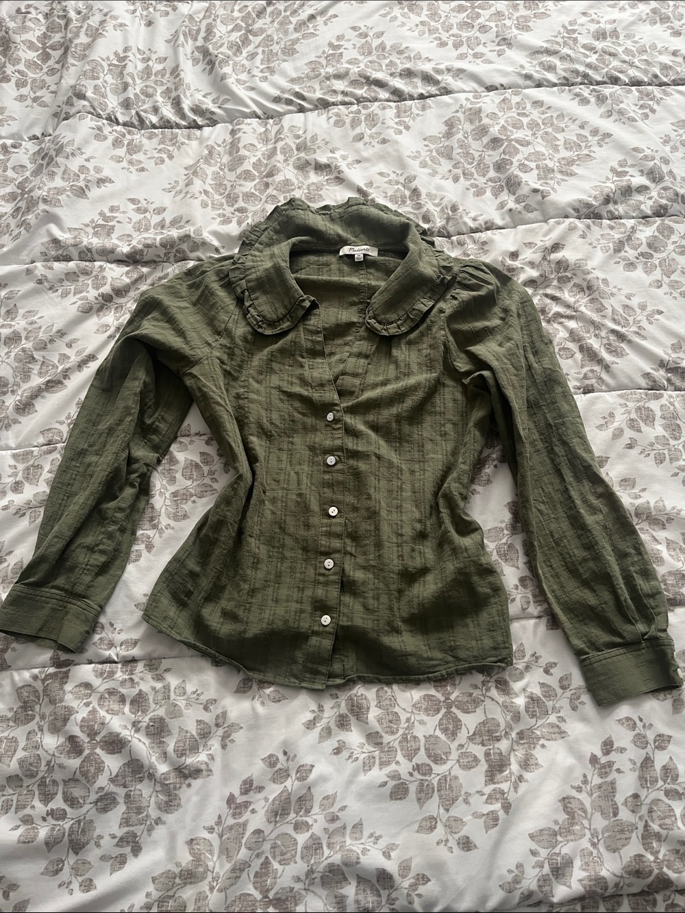 Madewell Ruffled Collar Button-Down Blouse